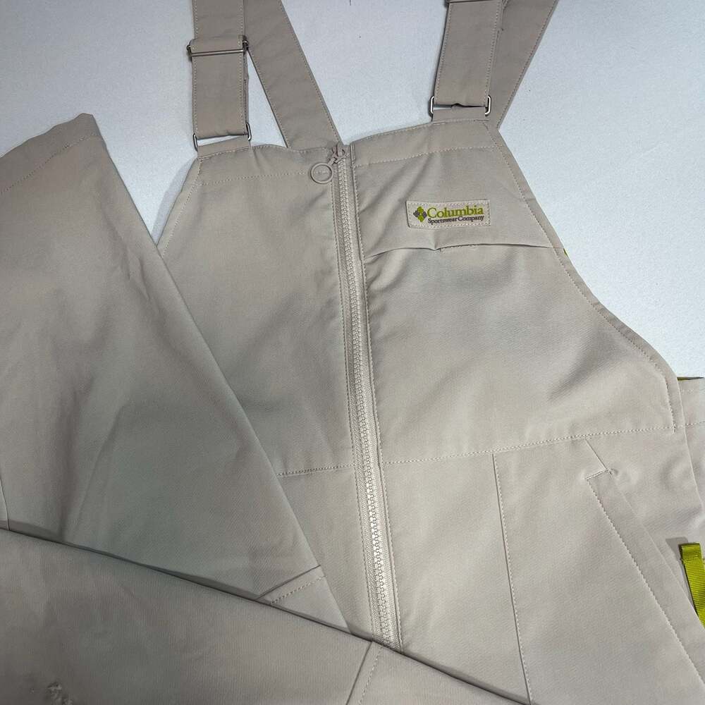 Columbia Beige/Tan Women’s Overalls Bib Jeans
